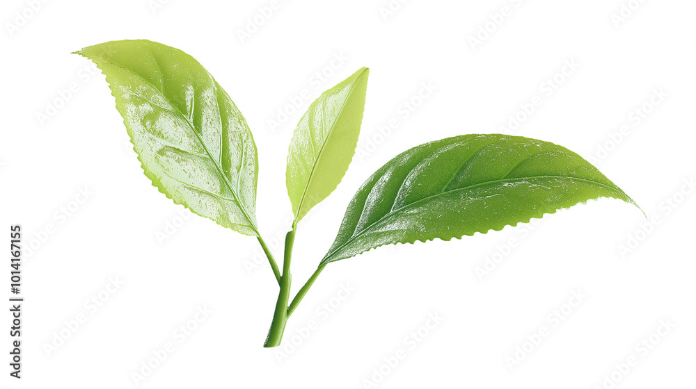 A leafy green plant with a stem and a leaf