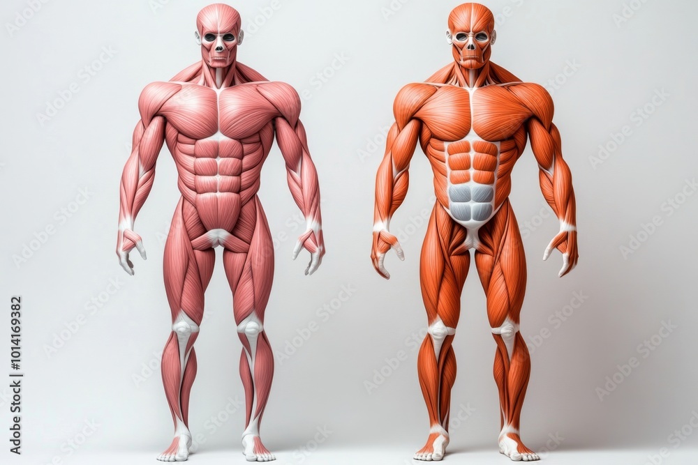 Muscle Examples Clean and simple skeletal muscle diagram, showing only the most ...