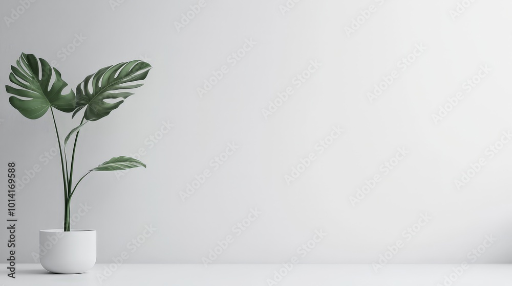A white background with a leafy green plant on it A white background with a leafy green plant on it