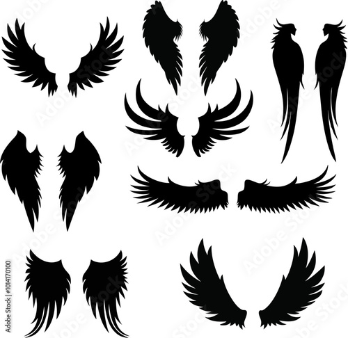 Elegant Angel Wings Set – Perfect for Graphic Design and Digital Art Projects.