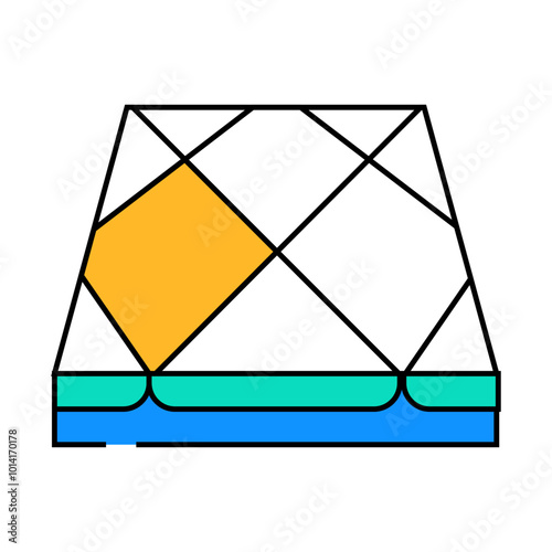tile layer floor line icon vector. tile layer floor sign. isolated symbol illustration