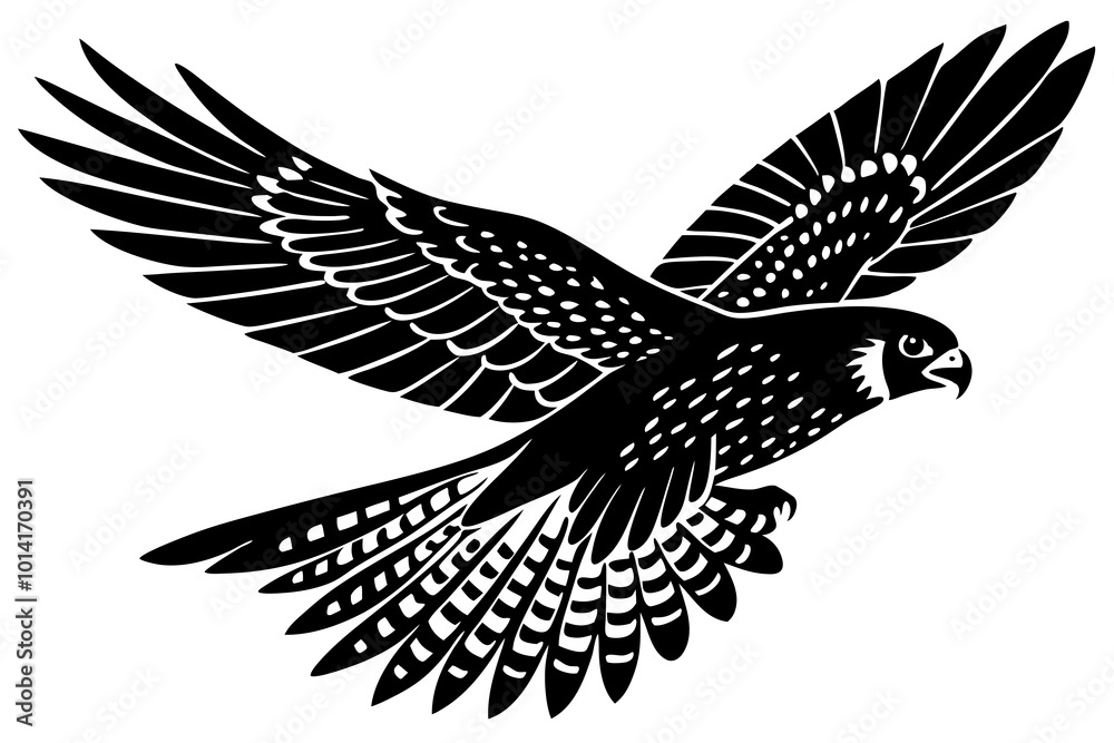 Cute Falcon silhouette minimalistic vector art illustration Cute Falcon silhouette minimalistic vector art illustration