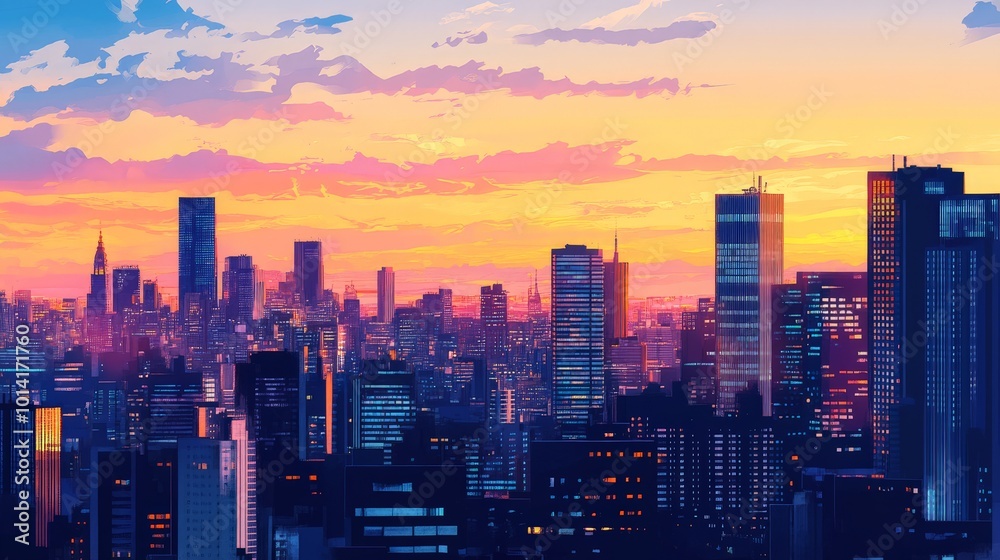 Urban skyline at dusk with a motivational quote, highlighting ambition and progress in a modern world. Urban skyline at dusk with a motivational quote, highlighting ambition and progress in a modern world.