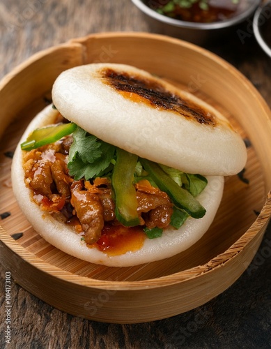 Savory Pork Bun with Sauce photo