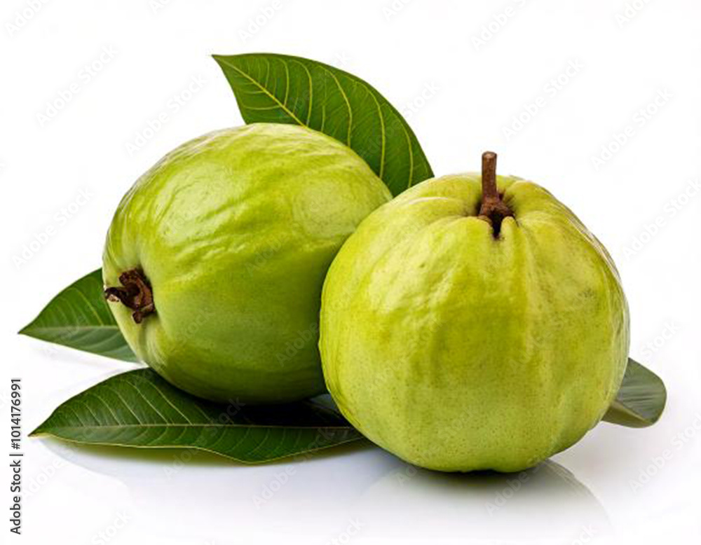 Guavas isolated on white background Guavas isolated on white background