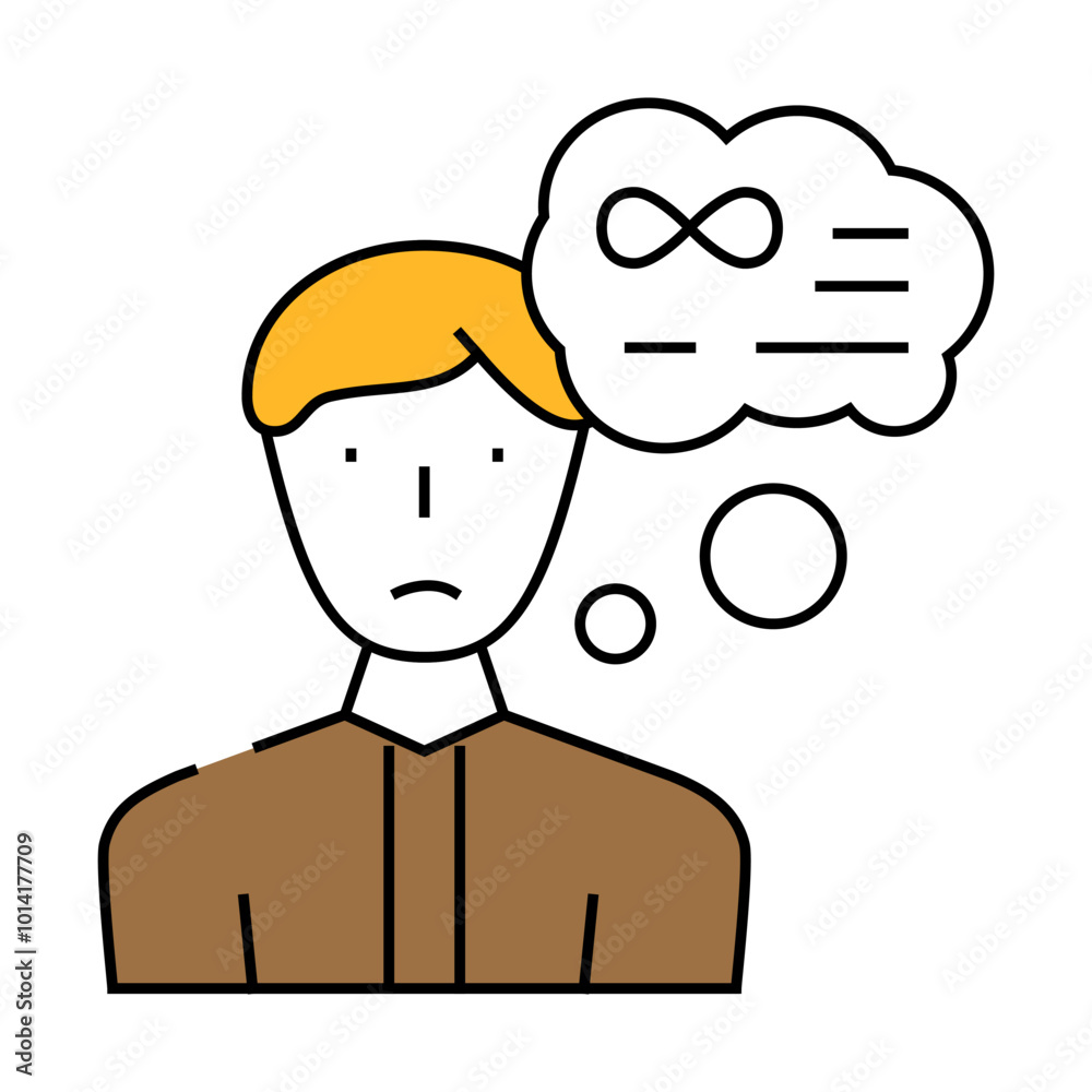 middle ages crisis man line icon vector. middle ages crisis man sign. isolated symbol illustration middle ages crisis man line icon vector. middle ages crisis man sign. isolated symbol illustration