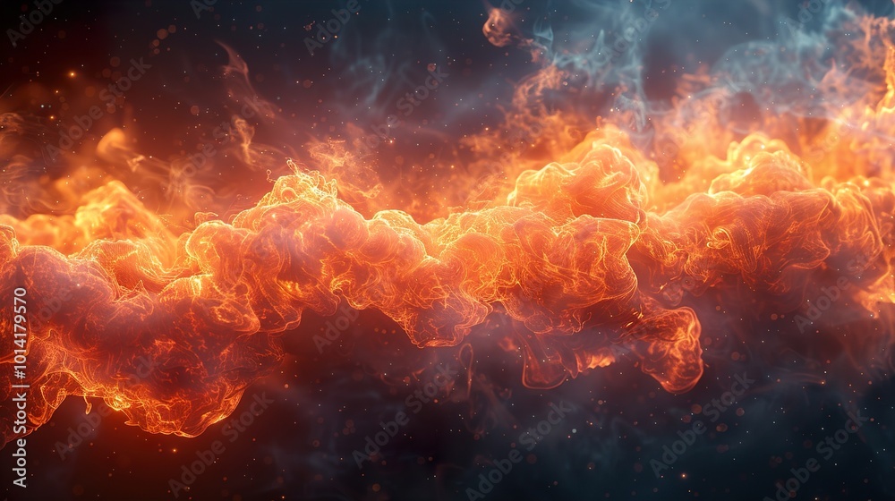 Abstract Fire and Smoke: Cosmic Energy and Dynamic Flow Abstract Fire and Smoke: Cosmic Energy and Dynamic Flow
