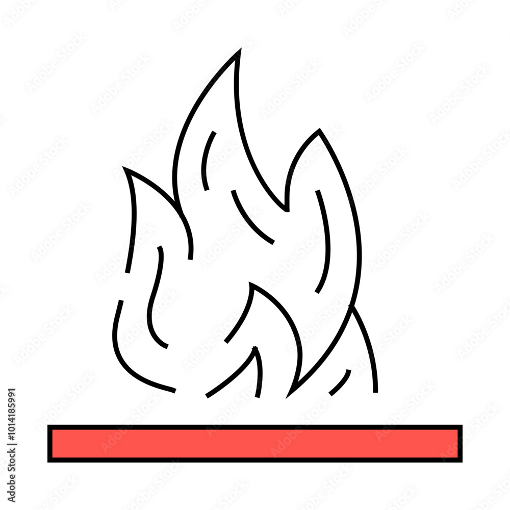 flammable container line icon vector. flammable container sign. isolated symbol illustration flammable container line icon vector. flammable container sign. isolated symbol illustration