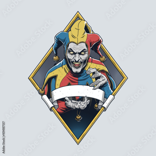 Highly detailed Evil Zombie Joker