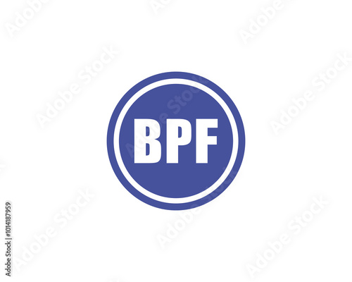 BPF logo design vector template. BPF