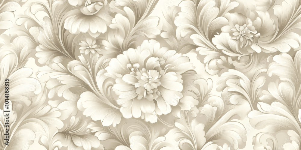 custom made wallpaper toronto digitalRetro style floral texture art background