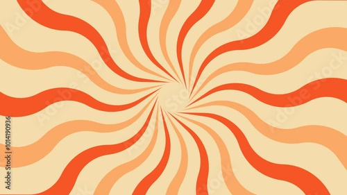 4K animated video of rotating spiral vintage cream red background. Very suitable for video backgrounds and other purposes.

