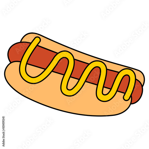 hot dog vector illustration