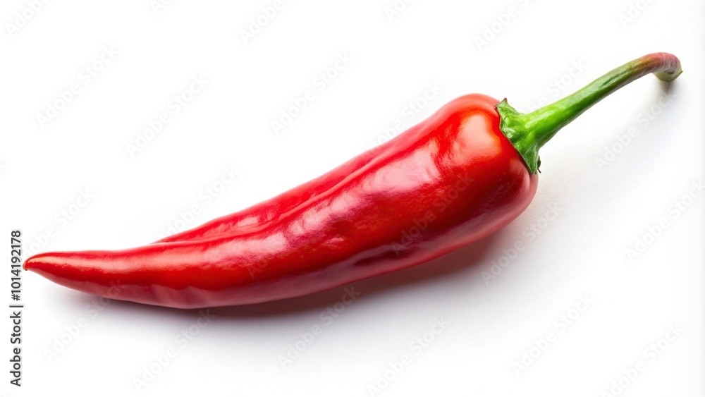 red, Bird's Eye View, pungent, heat, essential, gourmet, seasoning,chili pepper, hot pepper, Chili pepper on a white background isolated and shown from a bird s eye view perspective red, Bird's Eye View, pungent, heat, essential, gourmet, seasoning,chili pepper, hot pepper, Chili pepper on a white background isolated and shown from a bird s eye view perspective