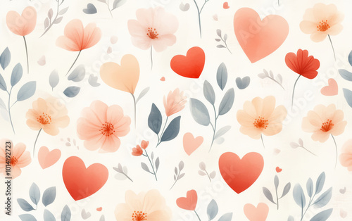 Retro style floral texture art background