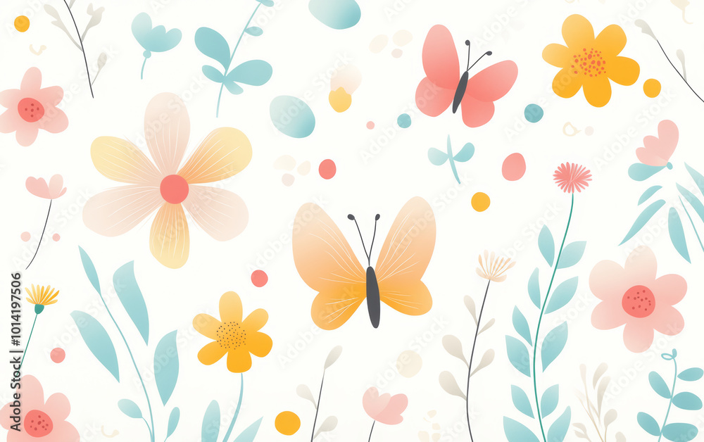 Retro style floral texture art background Retro style floral texture art background