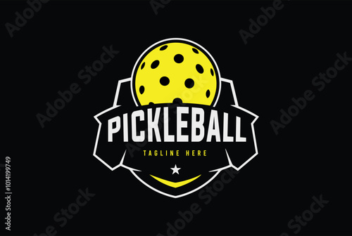 Pickleball logo vector graphic for any business especially for sport team, club, community.