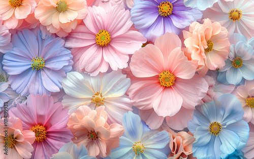 Retro style floral texture art background