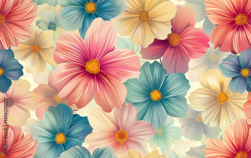 Retro style floral texture art background Retro style floral texture art background