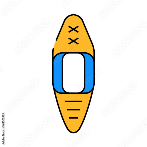 kayak water sport line icon vector. kayak water sport sign. isolated symbol illustration
