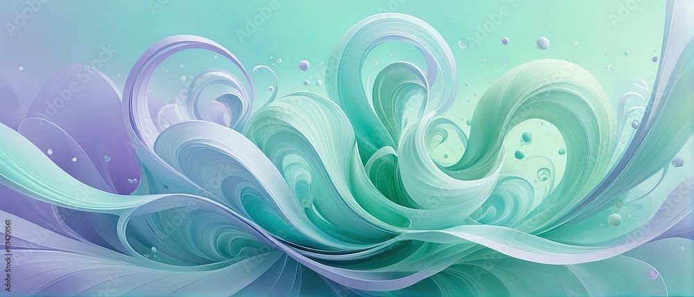 Abstract swirling turquoise and purple waves Abstract swirling turquoise and purple waves