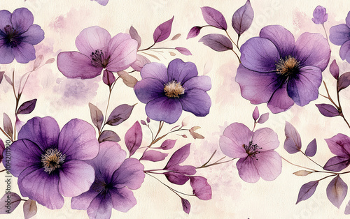 Retro style floral texture art background