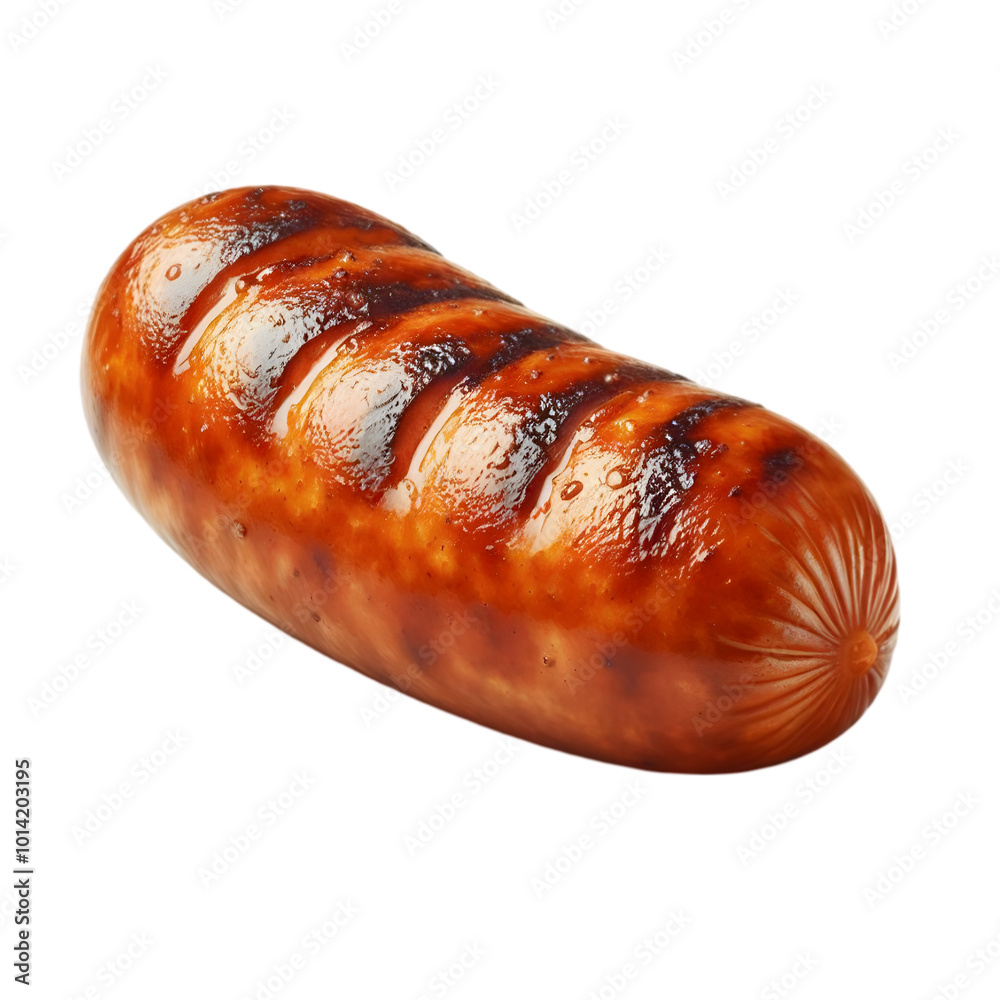 Grilled Sausage on a White Background Grilled Sausage on a White Background