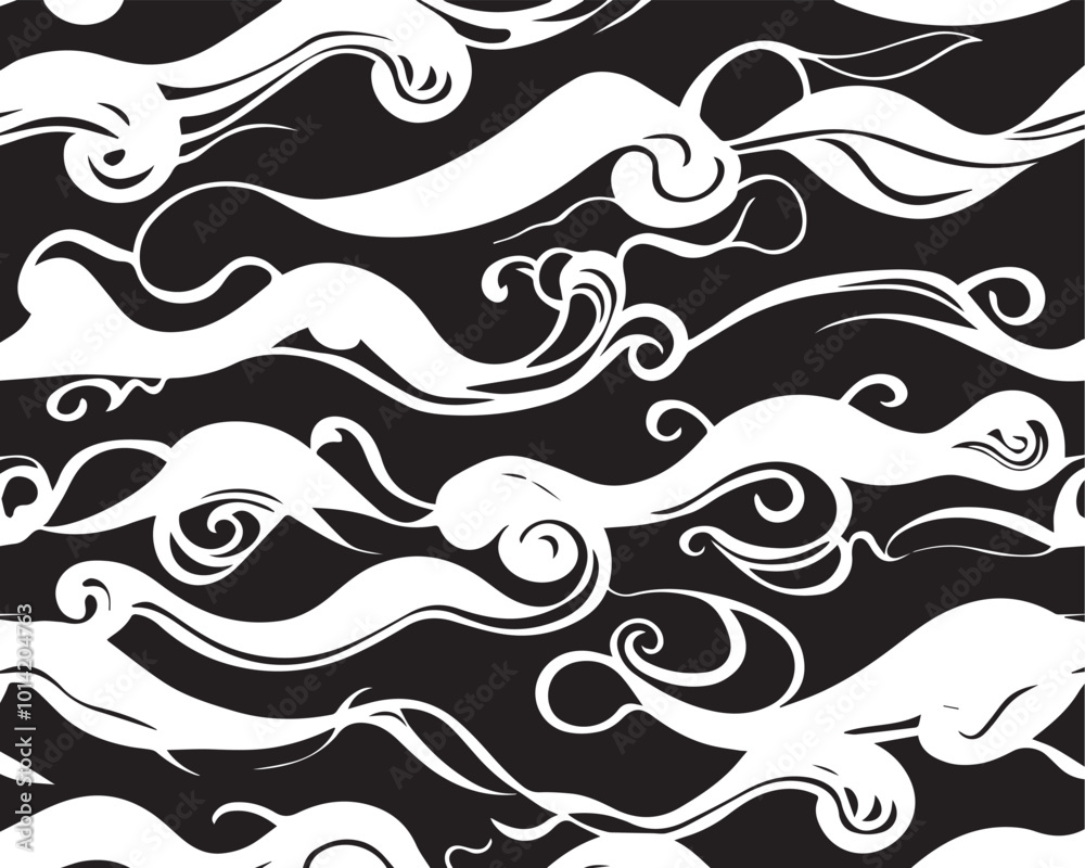 seamless pattern with waves seamless pattern with waves