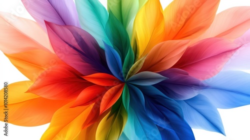 Colorful abstract floral pattern with vibrant petals.