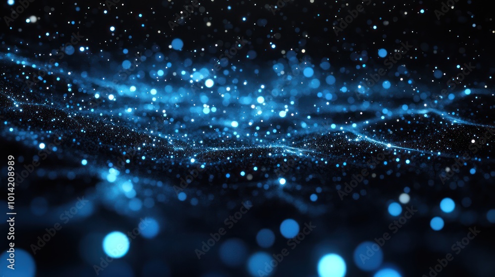 Abstract Blue Sparkles