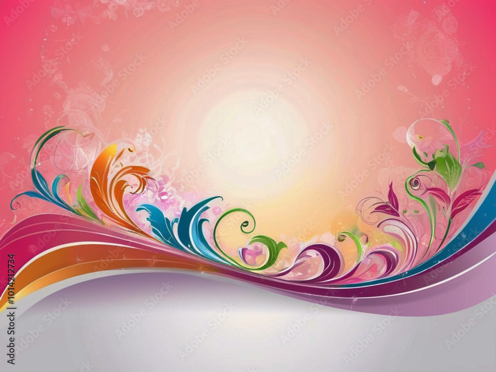 Chic Soft Colorful Design Background with Ample Blank Space Chic Soft Colorful Design Background with Ample Blank Space