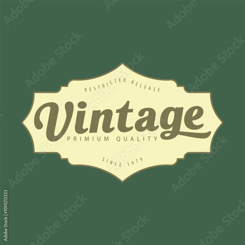 Vintage stylist shape logo design, vintage logo design, vintage brand logo design