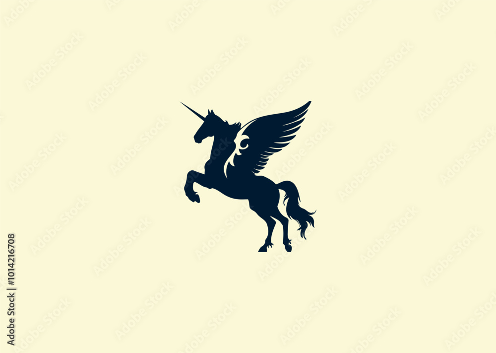 Fototapeta premium Vector illustration of Pegasus Logo Design