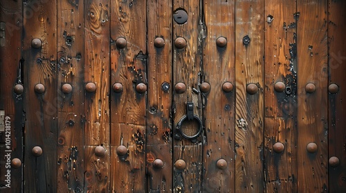 Old oiled wood door texture