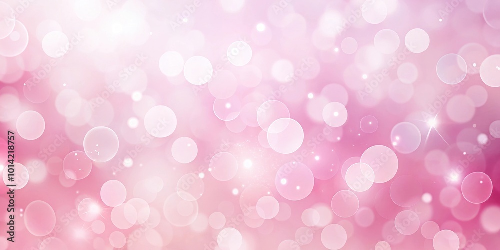Abstract Pink and White Bokeh Background with Circular Lights Abstract Pink and White Bokeh Background with Circular Lights