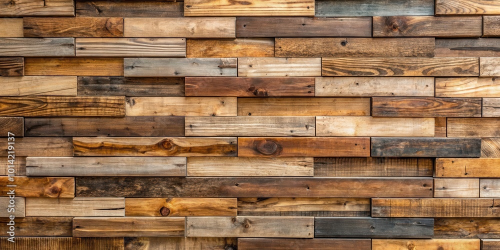 A rustic wood plank wall with a variety of wood colors and textures, showcasing the natural beauty of reclaimed wood A rustic wood plank wall with a variety of wood colors and textures, showcasing the natural beauty of reclaimed wood