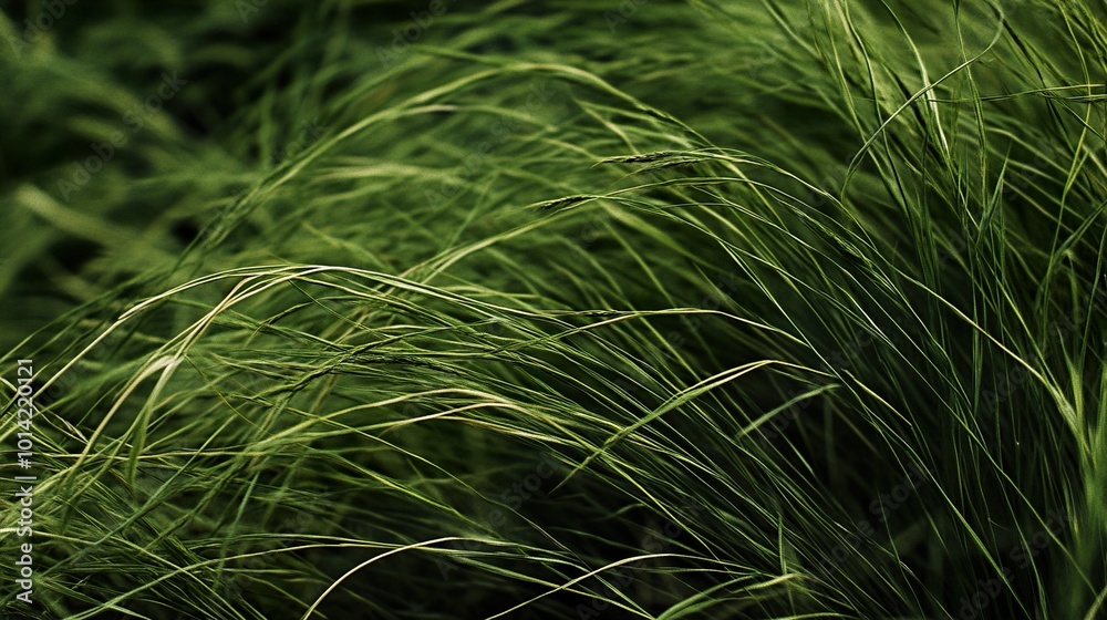 Green Grass Blades in the Wind - Nature Photography Green Grass Blades in the Wind - Nature Photography