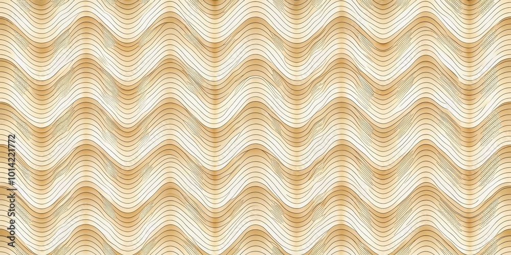 Abstract Wavy Pattern in Tones of Beige and Brown