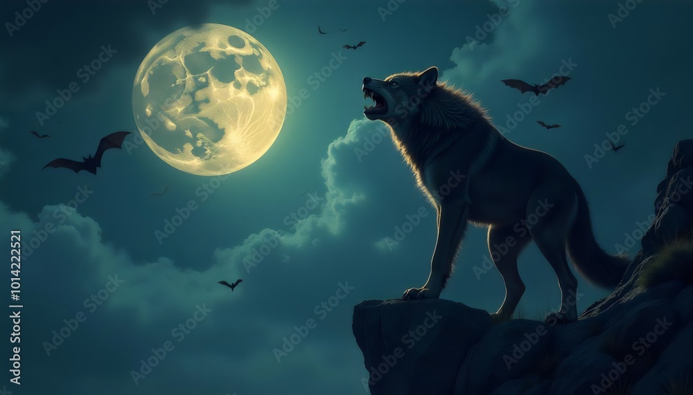 Howling Wolf Under the Full Moon
Howling Wolf Under the Full Moon