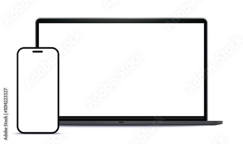 Mockup of tablet and mobile phone, editable vector file