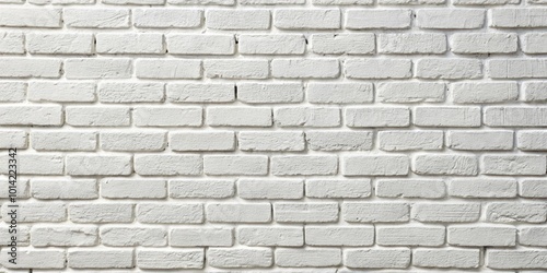 A white brick wall texture with a smooth, consistent pattern and a slight variation in the shade of white between the bricks.