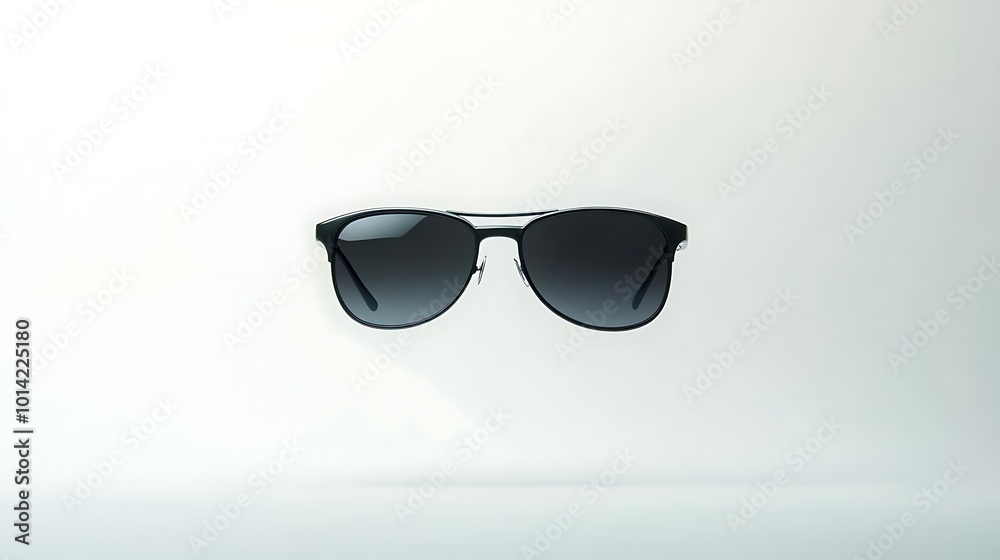 Stylish Black Sunglasses with Gradient Lenses Isolated on White Background Stylish Black Sunglasses with Gradient Lenses Isolated on White Background