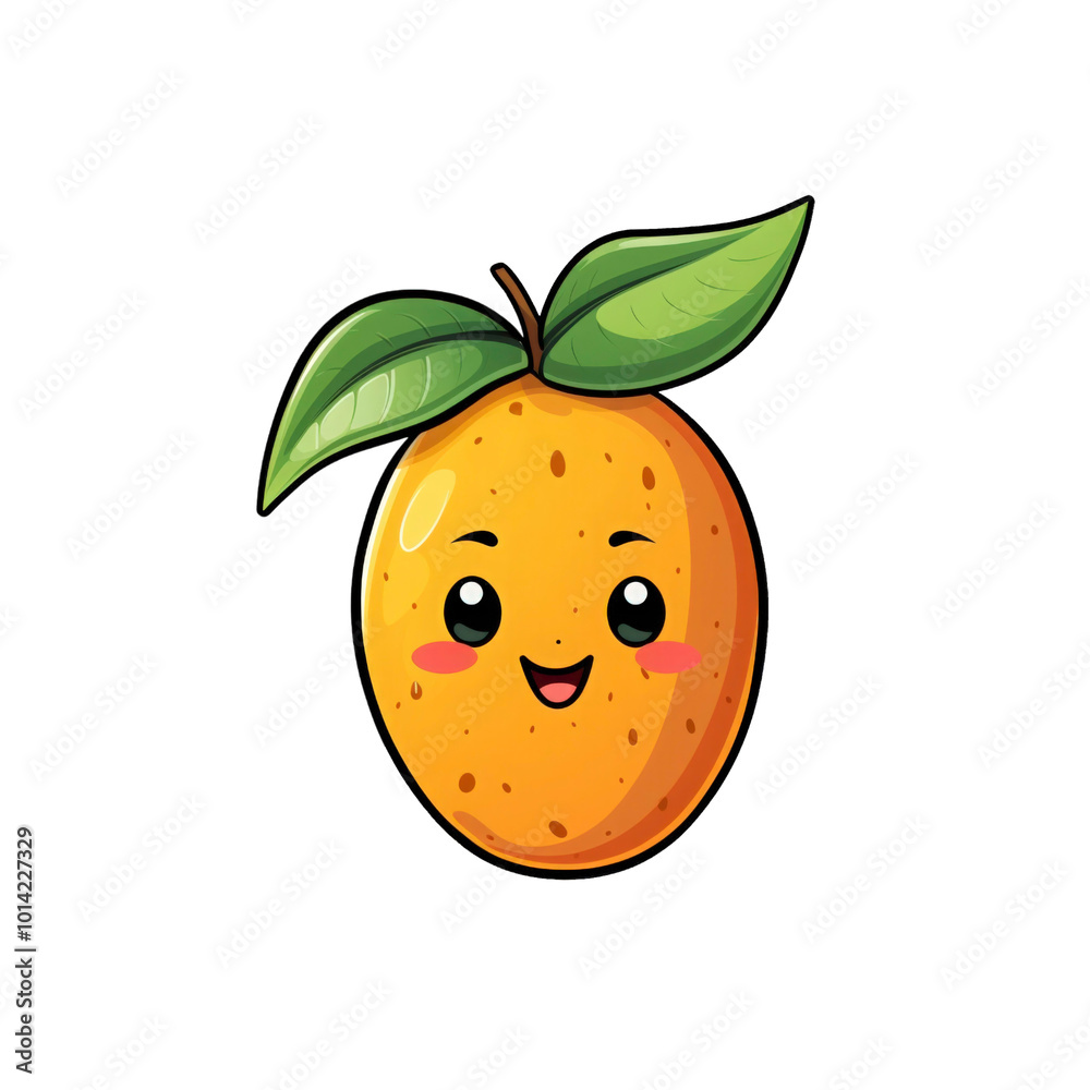 Happy orange with large eyes and green leaves is suitable for food packaging, greeting cards, children's books, and educational materials. Generative AI Happy orange with large eyes and green leaves is suitable for food packaging, greeting cards, children's books, and educational materials. Generative AI