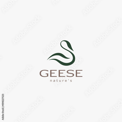 vector logo geese nature