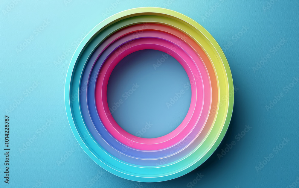 3D effect of rainbow modeling business background 3D effect of rainbow modeling business background