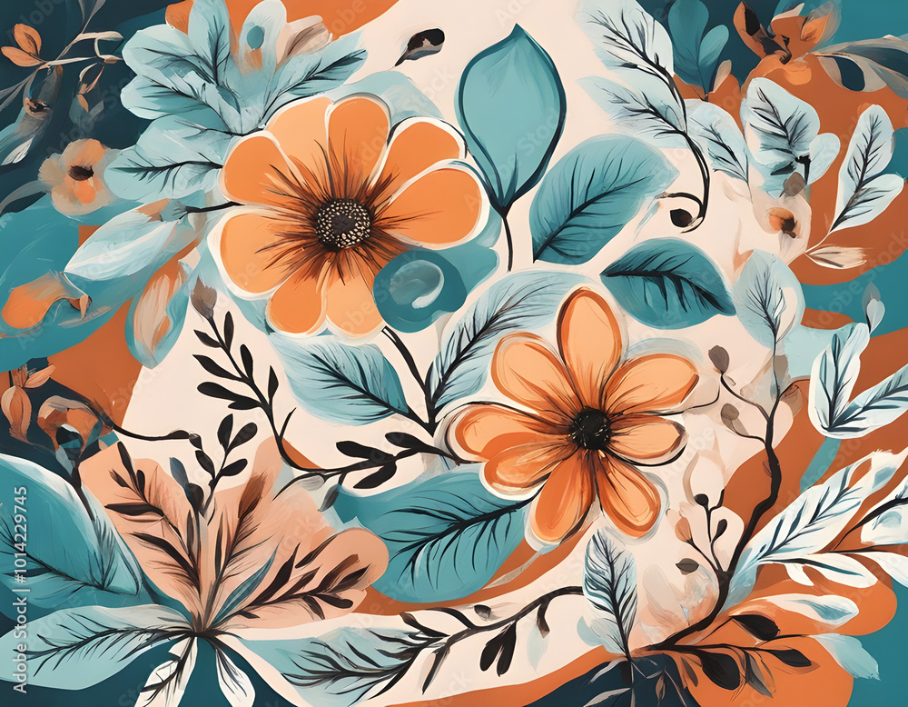 Flowers different themes creative background Flowers different themes creative background