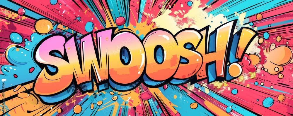 Energetic pop art background featuring Energetic pop art background featuring