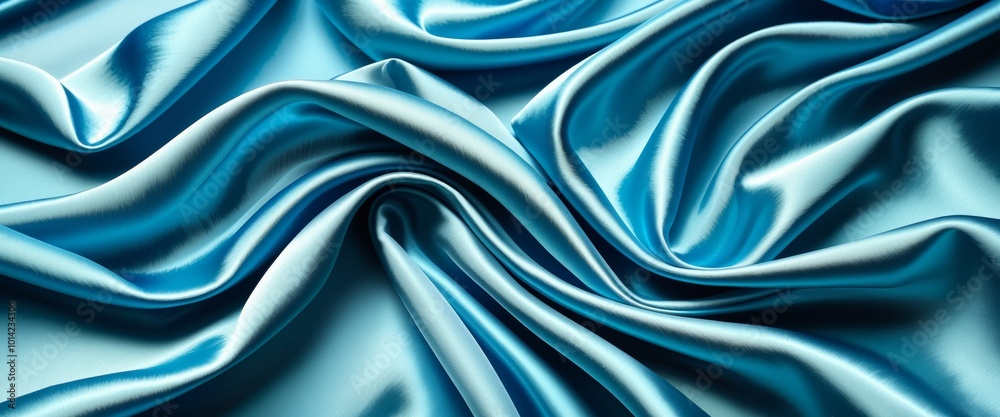 Blue Silk Luxury Background with Satin Fabric Texture for Elegant Design