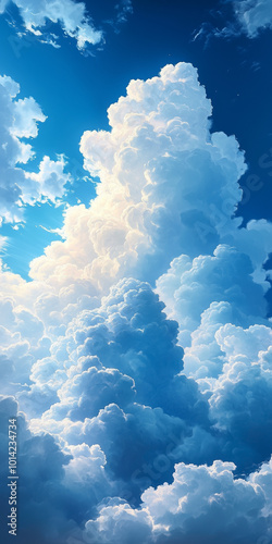 Clouds, phone wallpaper - Generative AI