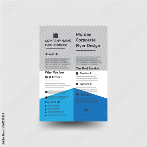 Corporate business flyer design layout